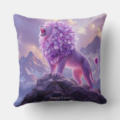 Fantasy Cute Purple Amethyst Lion クッション (裏面)