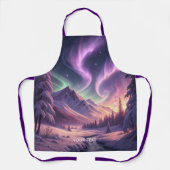 Fantasy Cute Purple Winter Land エプロン (正面)