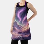 Fantasy Cute Purple Winter Land エプロン (インサイチュ)