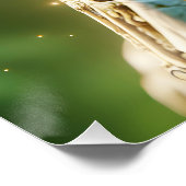 Fantasy Cute Robot Face Sculpture ポスター (コーナー)