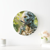 Fantasy Cute Robot Face Sculpture ラージ壁時計 (ホーム)