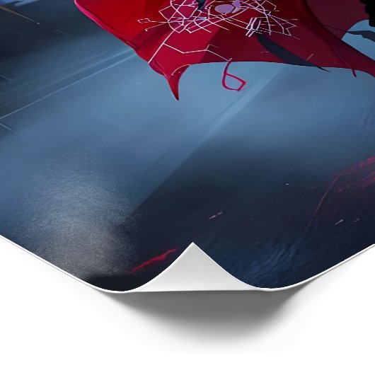 Fantasy Cute Samurai Red Panda ポスター (コーナー)