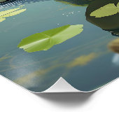 Fantasy Cute Serene Turtle Forest ポスター (コーナー)