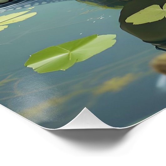 Fantasy Cute Serene Turtle Forest ポスター (コーナー)