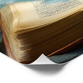 Fantasy Cute Ship Ocean Book ポスター (コーナー)