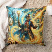 Fantasy Cute Steampunk Time Wizard クッション (ブランケット)