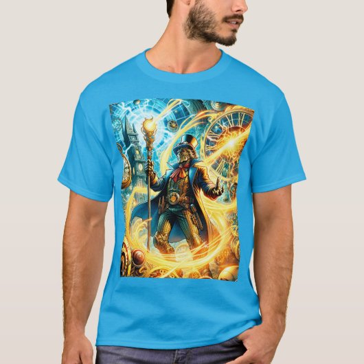 Fantasy Cute Steampunk Time Wizard Tシャツ (正面)