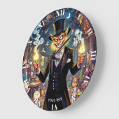 Fantasy Cute Super Villain Toys ラージ壁時計 (傾斜)