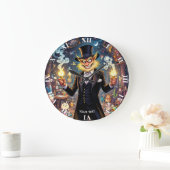 Fantasy Cute Super Villain Toys ラージ壁時計 (ホーム)