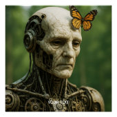 Fantasy Cute Surrealism Butterfly Face ポスター (正面)