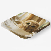 Fantasy Cute Tea Owl Baby ペーパープレート (傾斜あり)