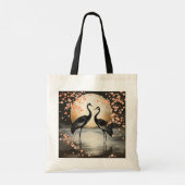 Fantasy Cute Two Black Cranes トートバッグ (裏面)