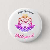 Fantasy/D&D Bachelorette Party Pin 缶バッジ (正面)