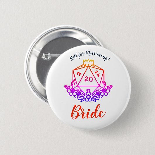Fantasy/D&D Bachelorette Party Pin 缶バッジ (正面&裏面)