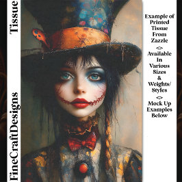 Fantasy Dark Gothic Alice Portrait DW5B Decoupage 薄葉紙