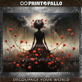 Fantasy Dark Lady of Roses 薄葉紙