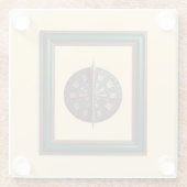 Fantasy Dart Board With Futuristic Dart ガラスコースター (裏面)