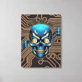 Fantasy Design | Crypto Btc | Motivation | Blue キャンバスプリント (正面)