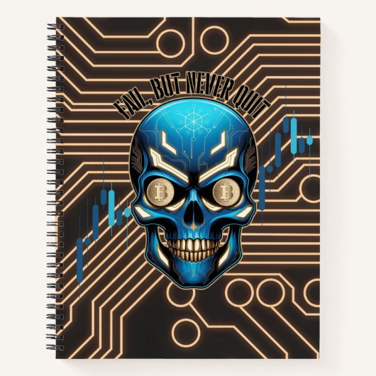 Fantasy Design | Crypto Btc | Motivation | Blue ノートブック (正面)