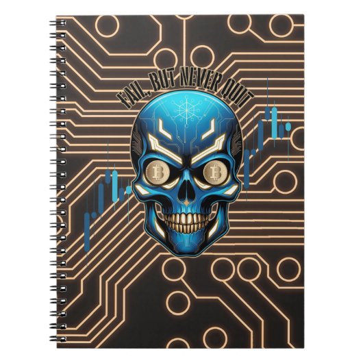 Fantasy Design | Crypto Btc | Motivation | Blue ノートブック (正面)