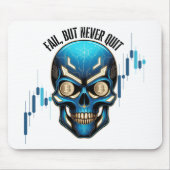 Fantasy Design | Crypto Btc | Motivation | Blue マウスパッド (正面)