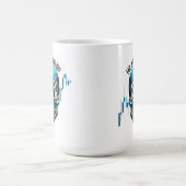 Fantasy Design | Crypto Btc | Motivation | Blue モーフィングマグカップ (中央)