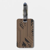 Fantasy Design | Crypto Btc | Motivation | Blue ラゲッジタグ (裏面縦)