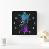 Fantasy Design | Cryptocurrency | Ethereum スクエア壁時計 (ホーム)