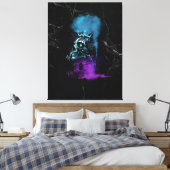 Fantasy Design | Cryptocurrency | Ethereum Marble キャンバスプリント (インサイチュ (寝室))