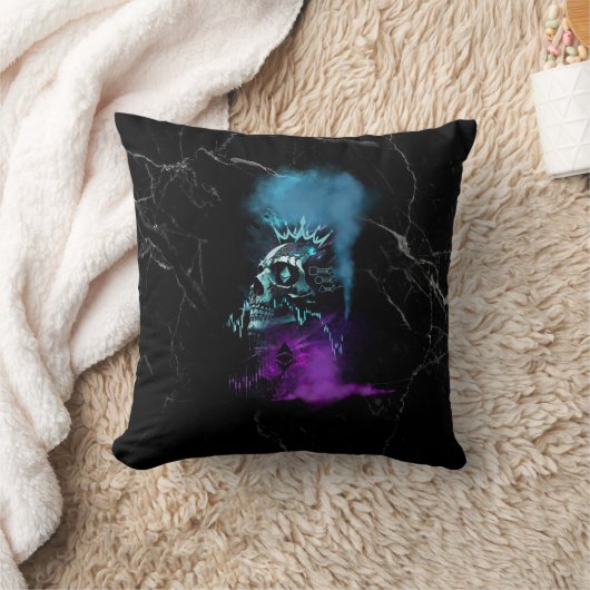 Fantasy Design | Cryptocurrency | Ethereum Marble  クッション (ブランケット)