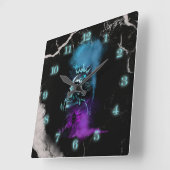 Fantasy Design | Cryptocurrency | Ethereum Marble スクエア壁時計 (傾斜)