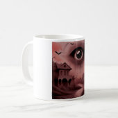 Fantasy: Dilapidated House With Giant Eyeball  コーヒーマグカップ (正面左)