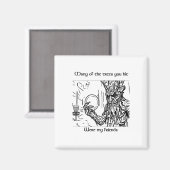 Fantasy Disc Golf Tree Ent Stylized Light Colors  マグネット (正面/裏面)