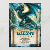 Fantasy Dragon Birthday Invitation 招待状 (正面)