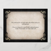 Fantasy Dragon Wedding Thank You Card 箔シーズンポストカード (裏面)