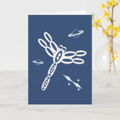 Fantasy Dragonfly and OuterSpace Rift, blue, white カード (黄色い花)