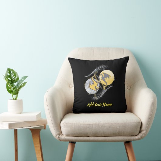 Fantasy Dragons Throw Pillow クッション (椅子)