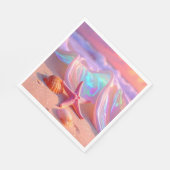 Fantasy Dream Beach With Beautiful Pink Starfish  スタンダードランチョンナプキン (角)