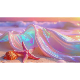 Fantasy Dream Beach With Beautiful Pink Starfish  スタンダードランチョンナプキン