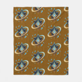 Fantasy Emblem with Floating Blades – Magical Ener フリースブランケット (正面)