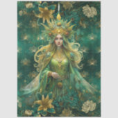 Fantasy Emerald Forest Queen Decoupage 薄葉紙 (正面)