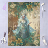 Fantasy Emerald Forest Queen Decoupage 薄葉紙 (クラフト)