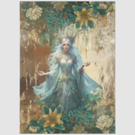 Fantasy Emerald Forest Queen Decoupage 薄葉紙