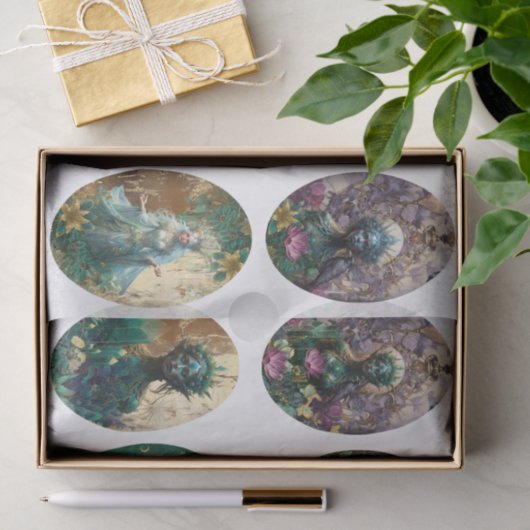 Fantasy Emerald Queens of the Forest Decoupage 薄葉紙 (ギフト)