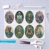 Fantasy Emerald Queens of the Forest Decoupage 薄葉紙 (クラフト)