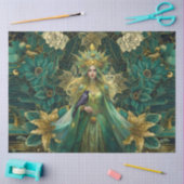 Fantasy Emerald Queens of the Forest Decoupage 薄葉紙 (クラフト)