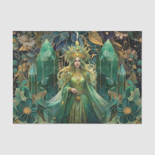 Fantasy Emerald Queens of the Forest Decoupage 薄葉紙 (正面)