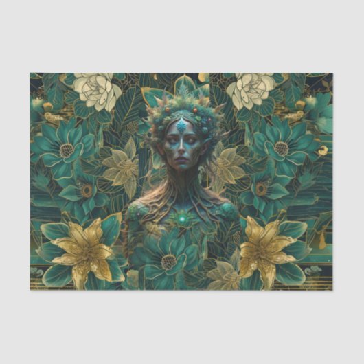Fantasy Emerald Queens of the Forest Decoupage 薄葉紙 (正面)
