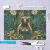 Fantasy Emerald Queens of the Forest Decoupage 薄葉紙 (クラフト)