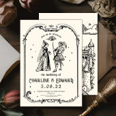 Fantasy Engraving Art Medieval Wedding 招待状